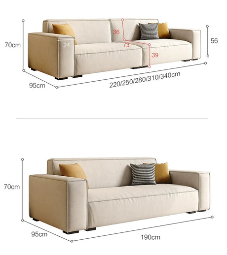 DIPU Aleah Cat-Safe Creamy Style Sofa from DIPU