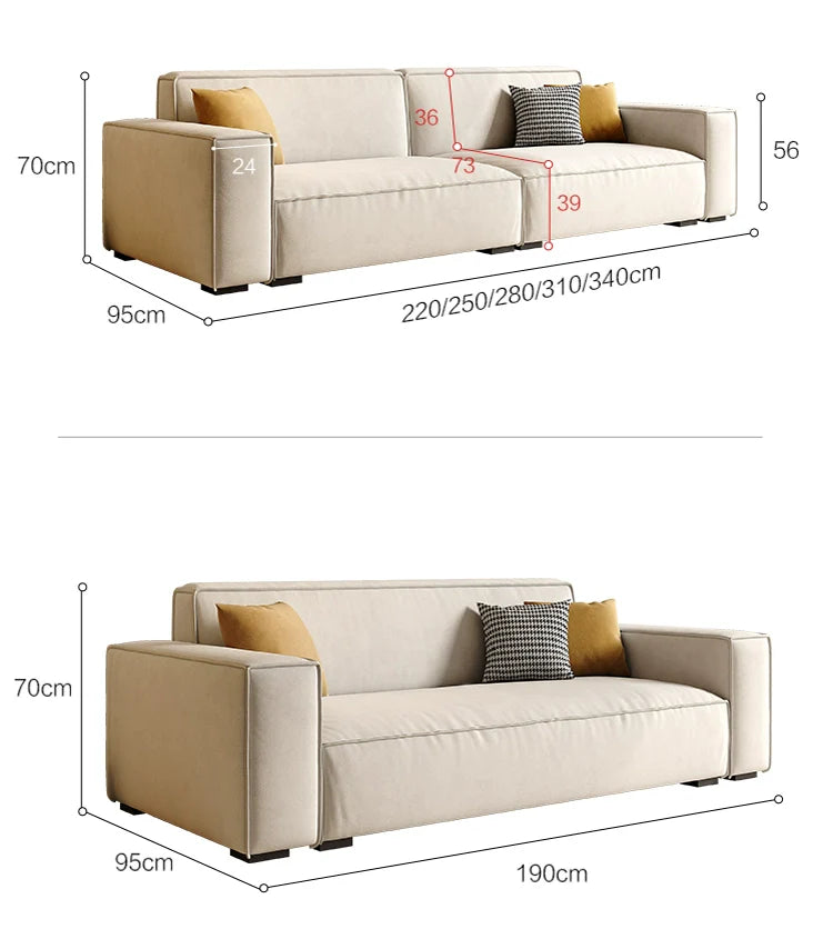 DIPU Aleah Cat-Safe Creamy Style Sofa from DIPU