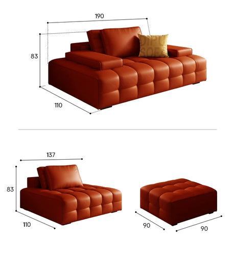 DIPU Alani Villa Modern Leather Sofa from DIPU