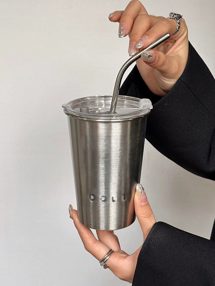 COFFEE FRUIT Capacious Glass Stainless Steel Coffee Metal Cup from COFFEE FRUIT