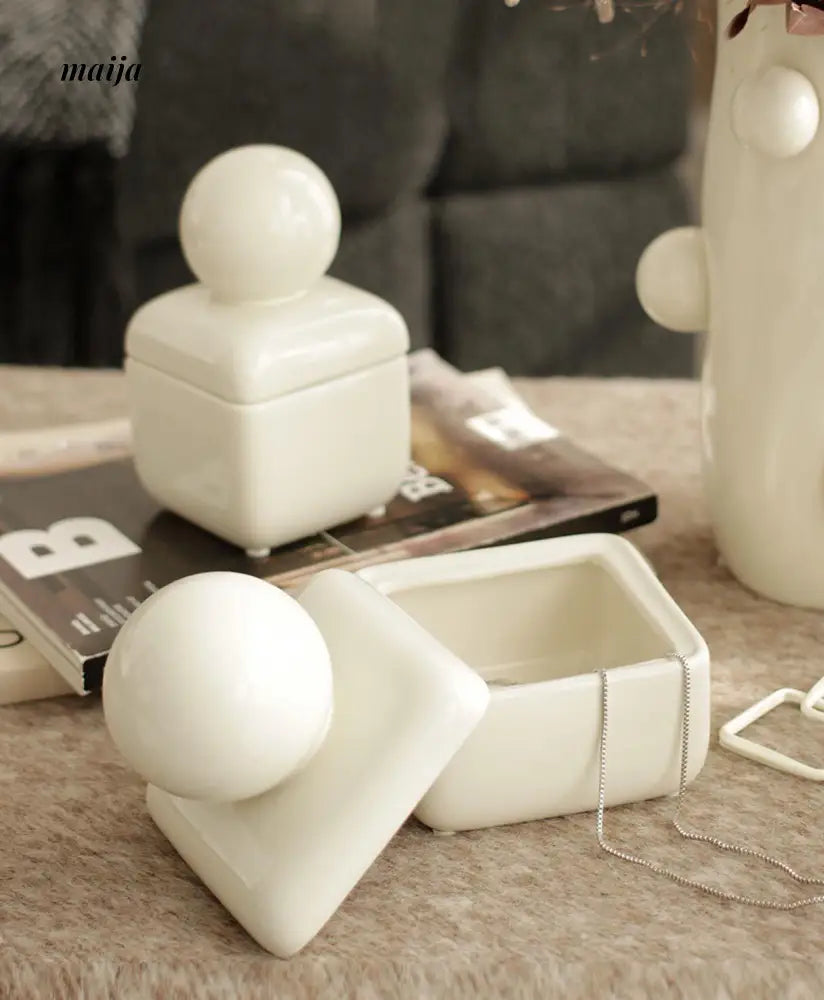Marshmallow Ceramic Tissue Box from maija