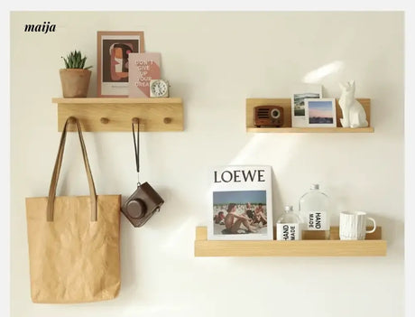 OGI NO RYOHIN Bedroom Wall Hook and Hanging Shelf from HOBBYTREE