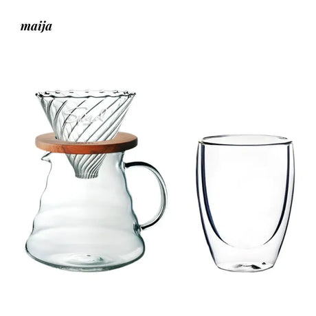 JOTO Handcrafted Coffee Filter Cup Solid Wood V60 Pink from MOSE