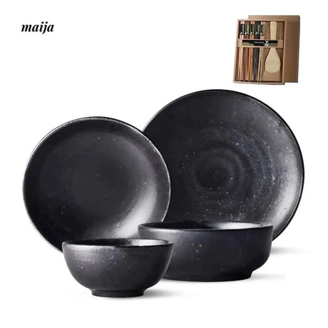 JOTO Japanese Style Seventeen Color Rough Pottery Dinner Set from MOSE