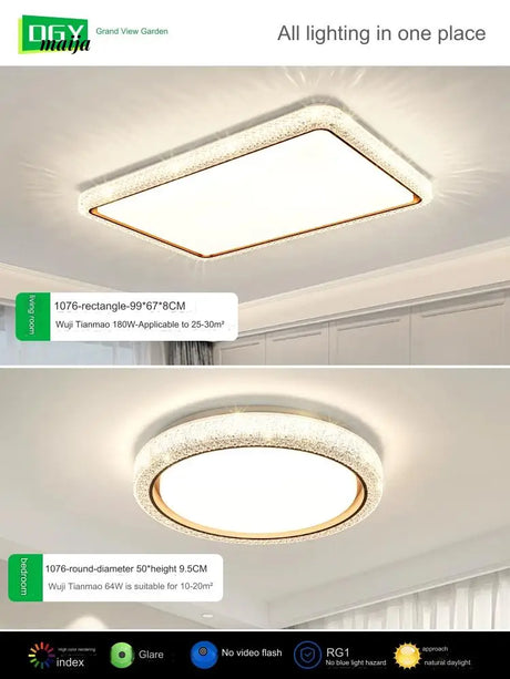 GVG Crystal Bedroom Ceiling Lamp from GVG