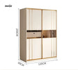 MEIHOUSE Cream Sliding Door Minimalist Bedroom Wardrobe Finished Cabinet from MEIHOUSE