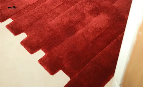 UNDERLAND Red Retro Handmade Rug from UNDERLAND
