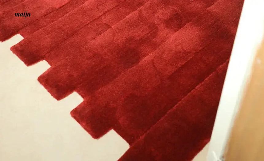 UNDERLAND Red Retro Handmade Rug from UNDERLAND