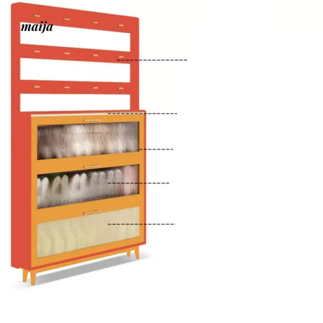 Ultra Thin Solid Wood Shoe Cabinet from maija