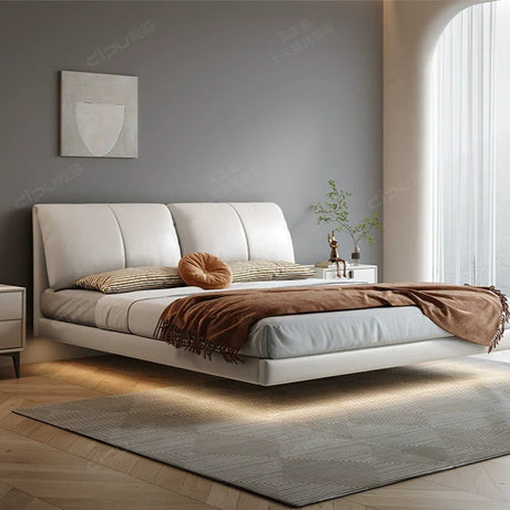 DIPU Alina Luxury Elephant Ear Leather Bed from DIPU
