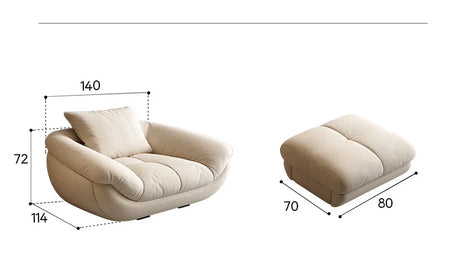 DIPU Serena Cream Minimalist Leisure Sofa from DIPU