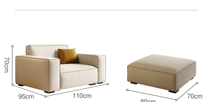 DIPU Aleah Cat-Safe Creamy Style Sofa from DIPU