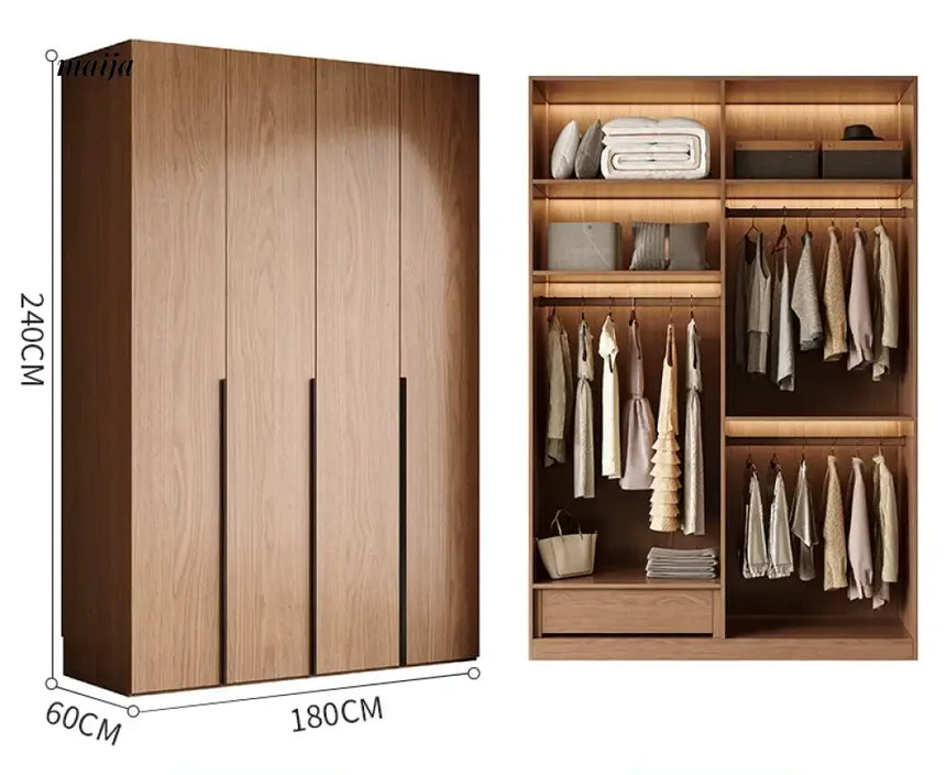 MEIHOUSE French Glass Door Romantic Bedroom Wardrobe Cabinet from MEIHOUSE