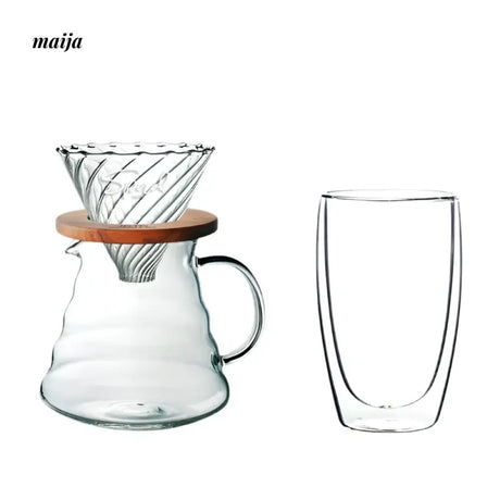 JOTO Handcrafted Coffee Filter Cup Solid Wood V60 Pink from MOSE