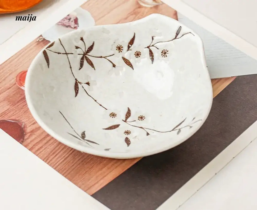 OKADA YAKI Japanese Ceramic Soup Bowl from OKADA YAKI