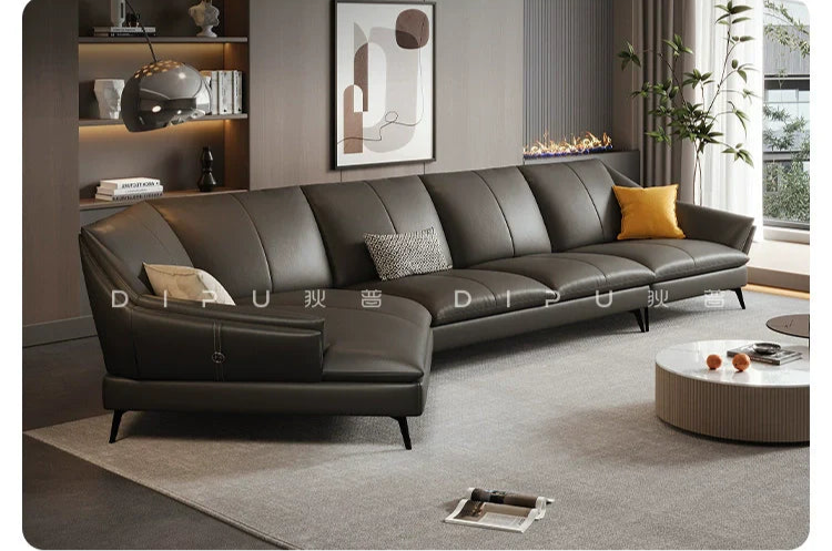 DIPU Jared Luxury Leather Corner Sofa from DIPU