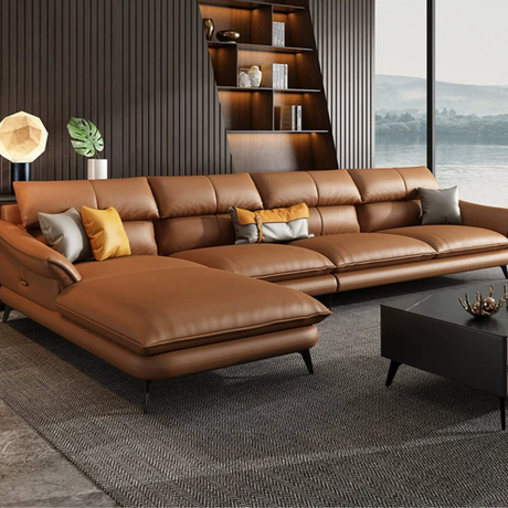DIPU Leo Scandinavian Minimalist Leather Sofa from DIPU