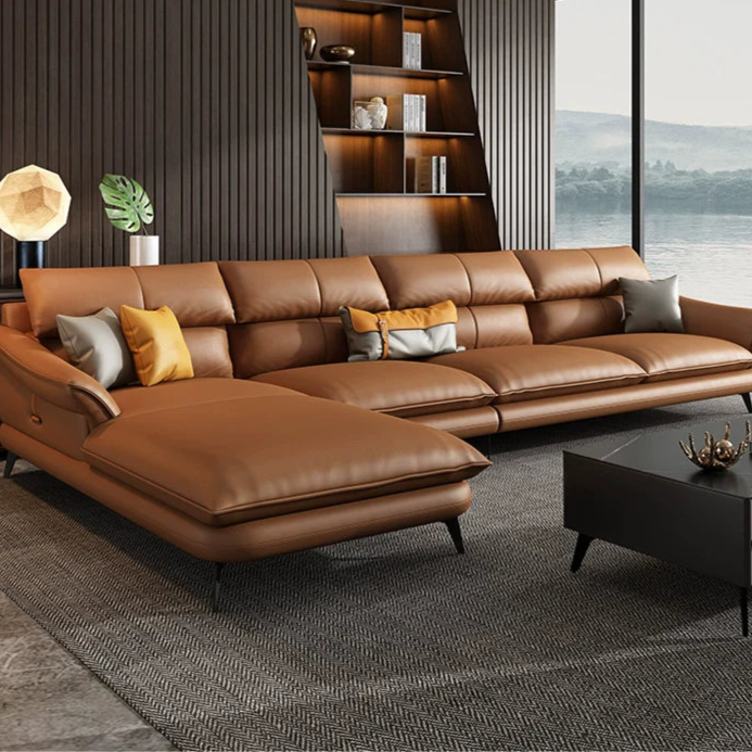 DIPU Leo Scandinavian Minimalist Leather Sofa from DIPU