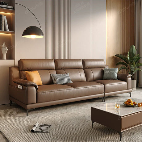 DIPU Tanner Cream Leather Sofa from DIPU