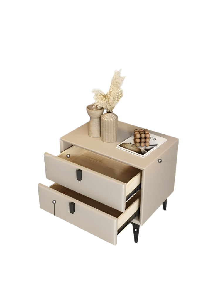 DIPU Dawson Creamy Wind Modern Leather Bed from DIPU