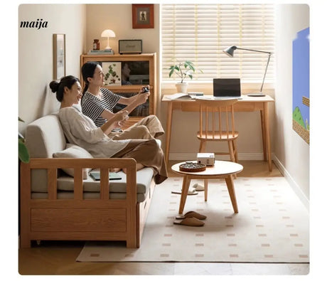 GENJI Andy Solid Wood Sofa Bed with Storage from GENJI