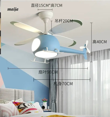 GVG Helicopter Cartoon Air Fan Ceiling Lamp from GVG