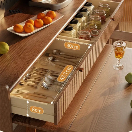 FUYUKI San Diego Retractable Dining Table and Cabinet from FUYUKI