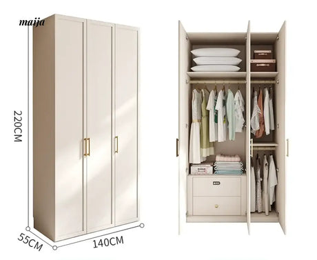 MEIHOUSE French Cream Bedroom Wardrobe Easy Assembly Storage Cabinet from MEIHOUSE