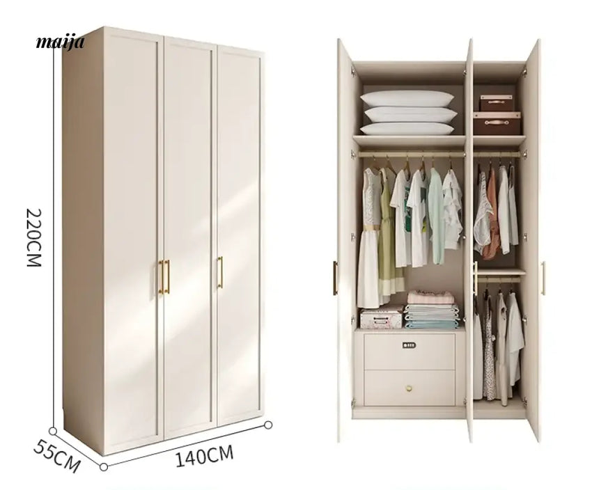 MEIHOUSE French Cream Bedroom Wardrobe Easy Assembly Storage Cabinet from MEIHOUSE