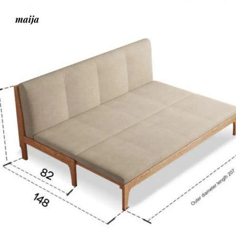 Karol Retractable Solid Wood Sofa Bed from AI