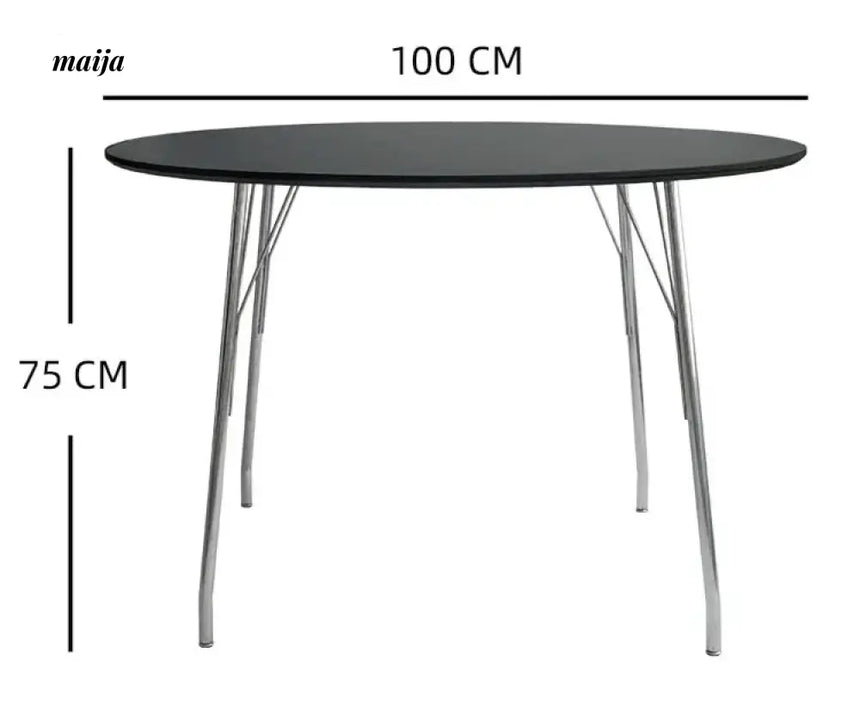 MOODSTORM Lilli Simple Iron Dining Table and Chair Set from MOODSTORM