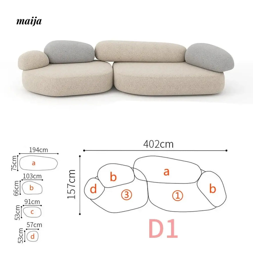 NAVI Pebbles Fabric Sofa from maija