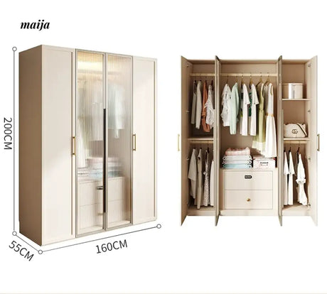 MEIHOUSE French Cream Bedroom Large Top Storage Wardrobe from MEIHOUSE