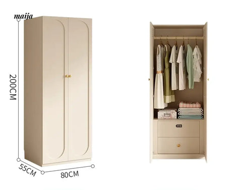 MEIHOUSE French Cream Bedroom Wardrobe Modern Assembled Cabinet from MEIHOUSE