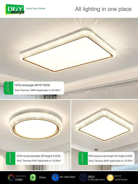 GVG Crystal Bedroom Ceiling Lamp from GVG