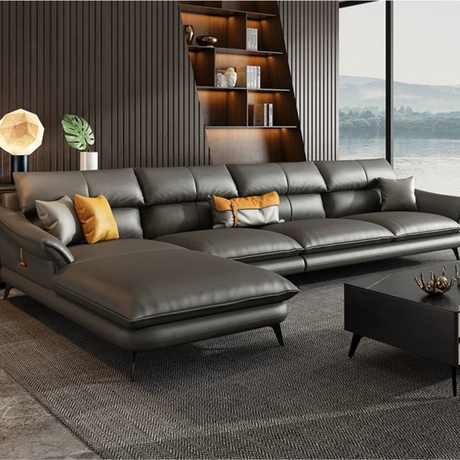 DIPU Leo Scandinavian Minimalist Leather Sofa from DIPU