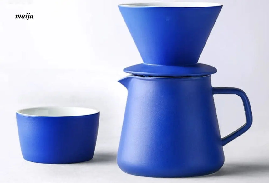 JOTO Rhine Blue Handcrafted Coffee Filter V60 Set from JOTO