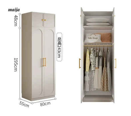 MEIHOUSE French Cream Bedroom Storage Combination Coat Cabinet from MEIHOUSE