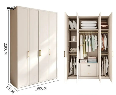 MEIHOUSE French Cream Bedroom Wardrobe Easy Assembly Storage Cabinet from MEIHOUSE