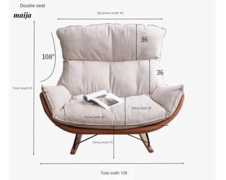 GENJI Eggshell Rocking Chair from GENJI