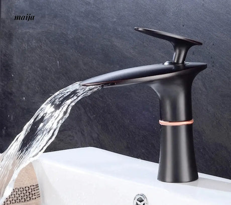 Flying Saucer Copper Waterfall Basin Faucet from Kaiyashi