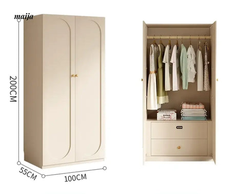 MEIHOUSE French Cream Bedroom Wardrobe Modern Assembled Cabinet from MEIHOUSE