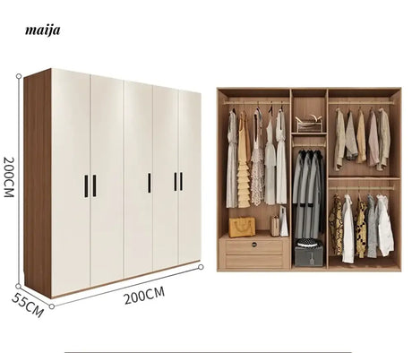 MEIHOUSE Cream Bedroom Modern One Door Large Storage Wardrobe from MEIHOUSE