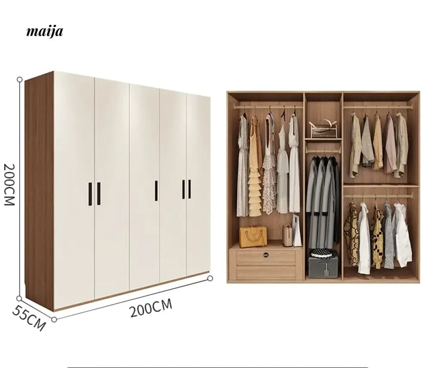 MEIHOUSE Cream Bedroom Modern One Door Large Storage Wardrobe from MEIHOUSE