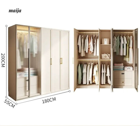 MEIHOUSE French Cream Bedroom Large Top Storage Wardrobe from MEIHOUSE