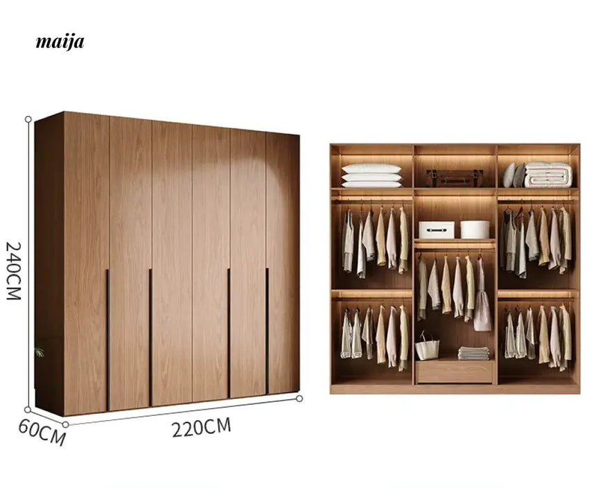 MEIHOUSE French Glass Door Romantic Bedroom Wardrobe Cabinet from MEIHOUSE