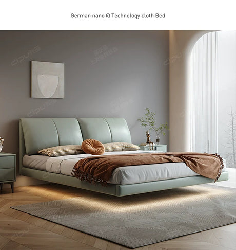 DIPU Alina Luxury Elephant Ear Leather Bed from DIPU