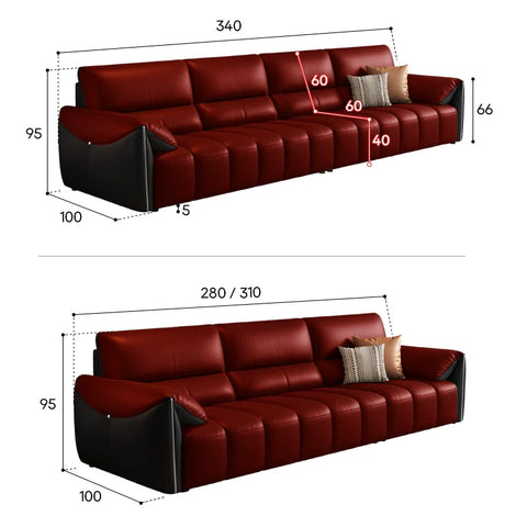 DIPU Alondra Scandinavian Leather Minimalist Sofa from DIPU