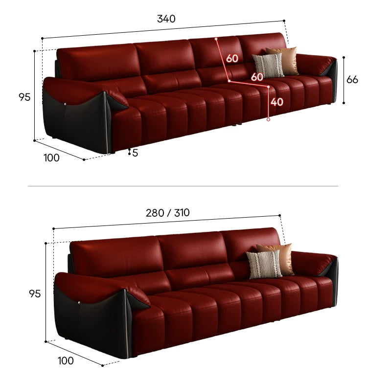DIPU Alondra Scandinavian Leather Minimalist Sofa from DIPU