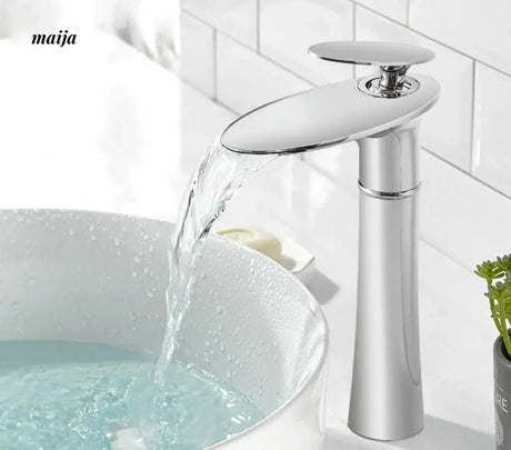 Flying Saucer Copper Waterfall Basin Faucet from Kaiyashi